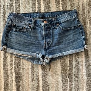 Levi Strauss distressed shorts size 27 waist.
